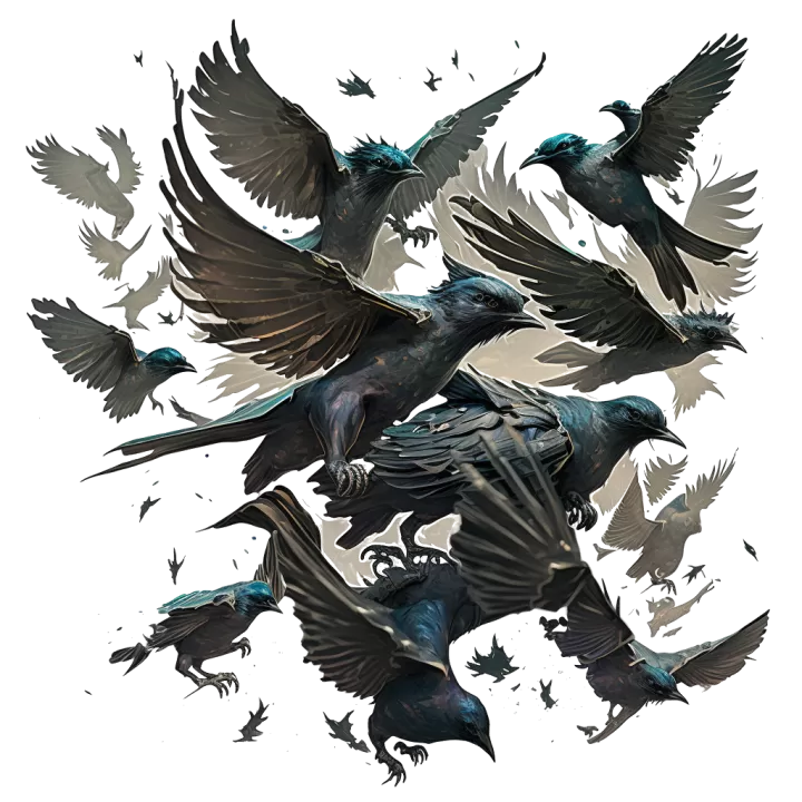 Nuée d'oiseaux